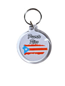 Souvenir de Puerto Rico- LLavero Plástico diseño redondo