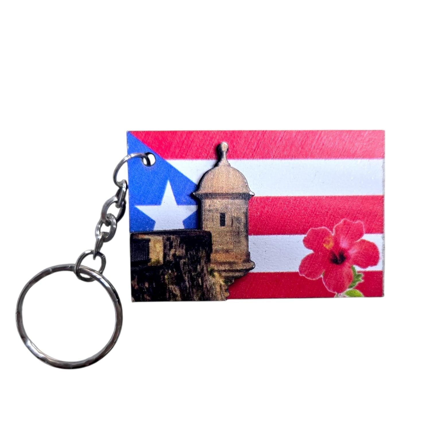 Souvenir de Puerto Rico- Llavero Madera PR.