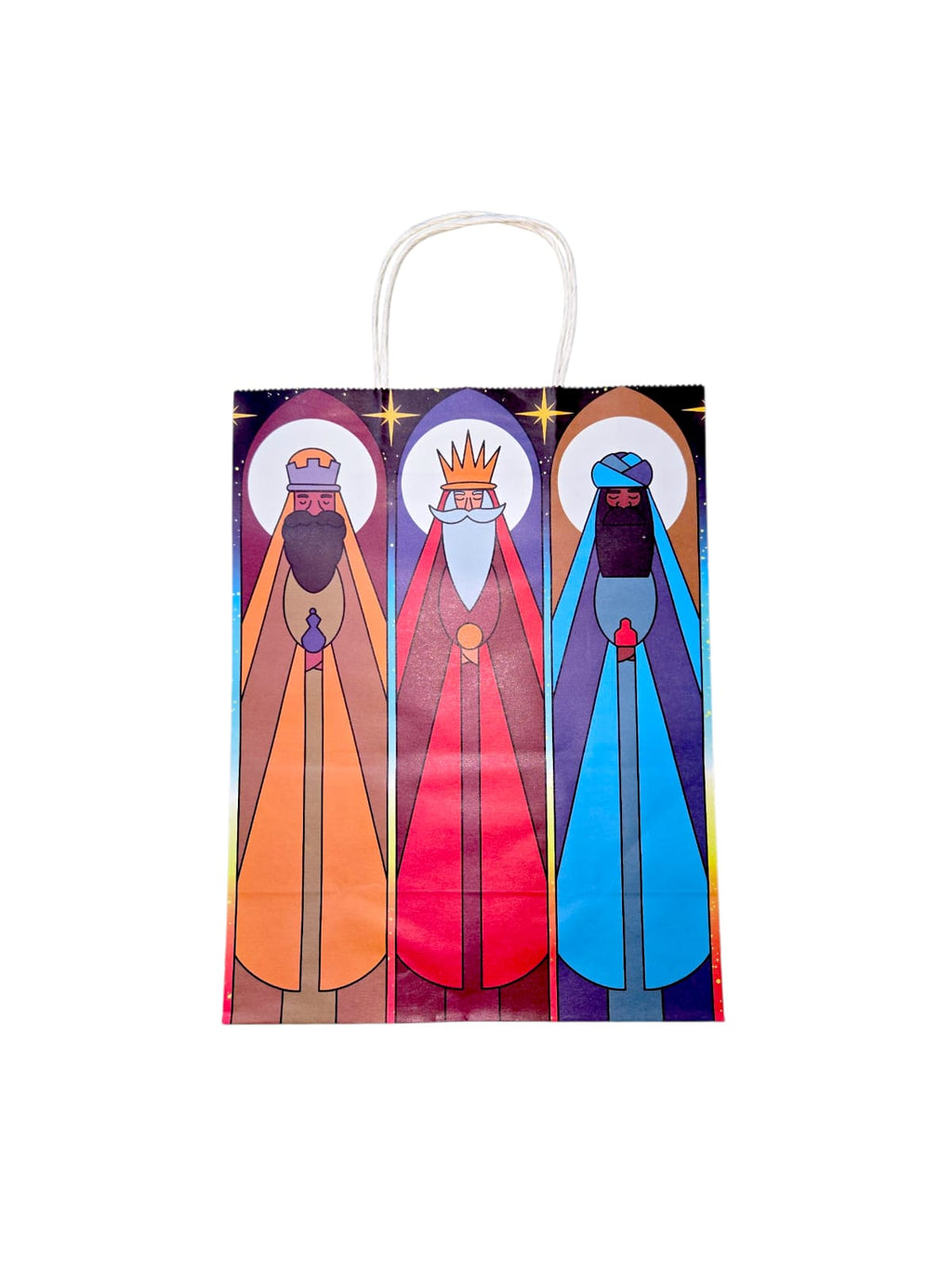 Bolsas de regalos con diseño de los Tres Reyes Magos