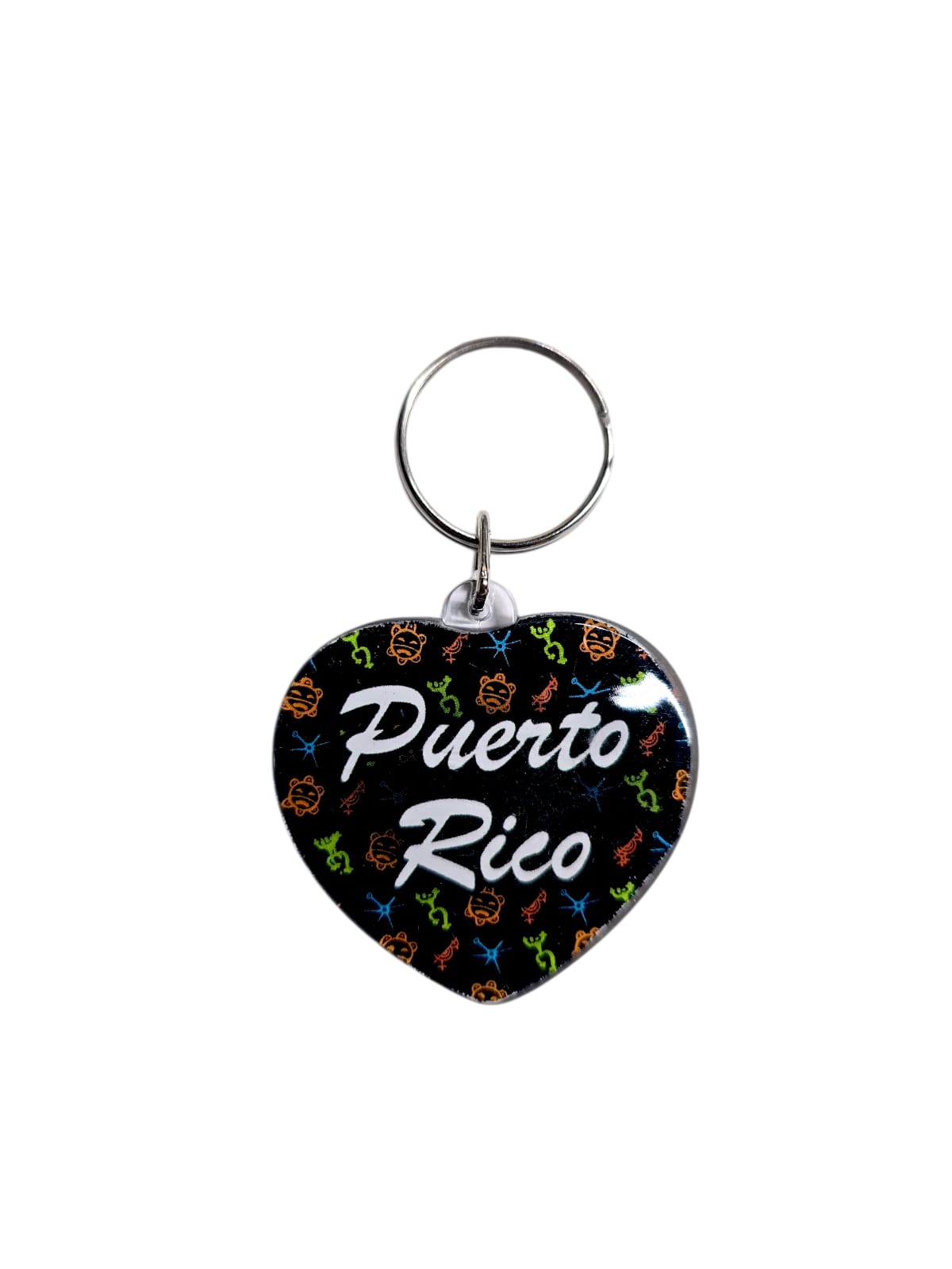 Souvenir from Puerto Rico | Plastic Keychain - Heart