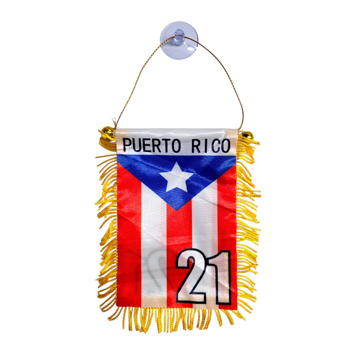 Souvenir de Puerto Rico- Bandera de Carro Puerto Rico- Medida 4"x6".