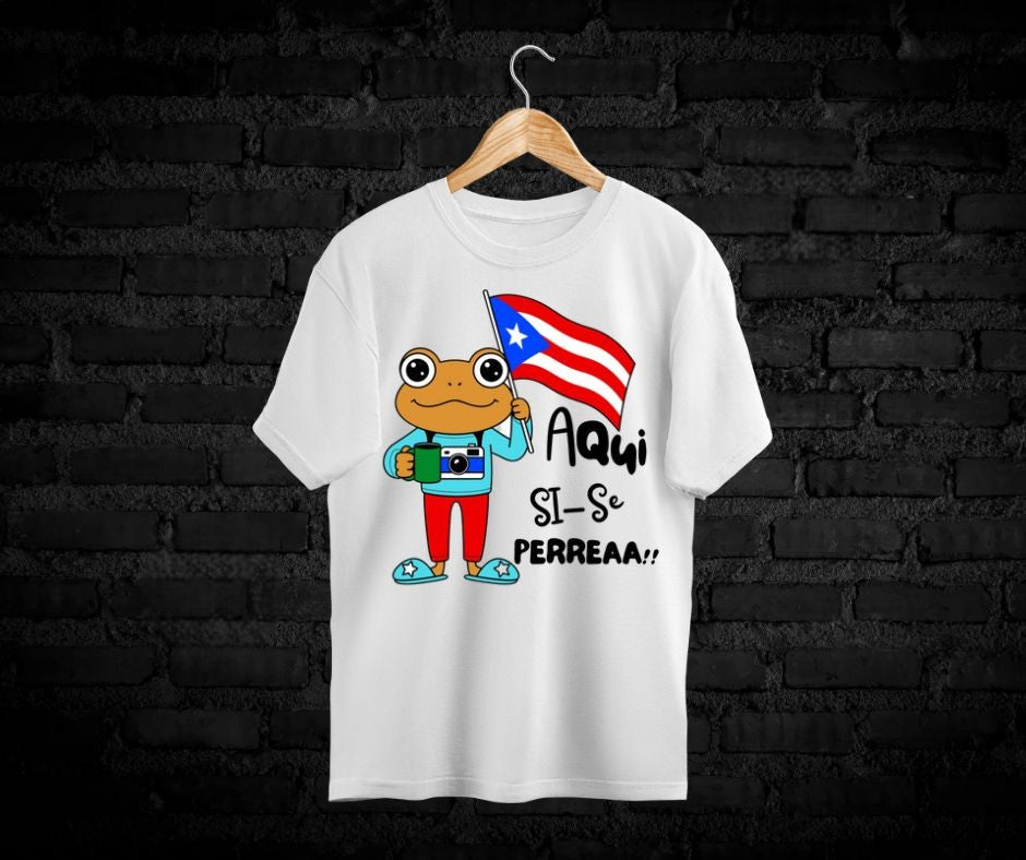 T-Shirts de Puerto Rico - ''Aquí Si Se Perreaa!!'' / Size Adulto