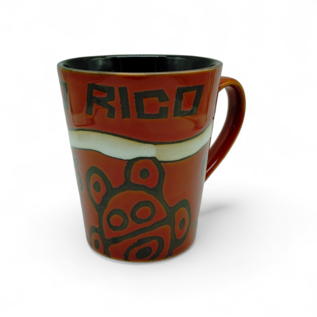 Puerto Rico Souvenirs - Ceramic Mug Taino Symbols "Puerto Rico"