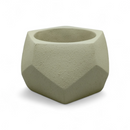 Floreros de Cemento Facetado (4.3" x 3.3") *NO ENVIOS POR CORREO*