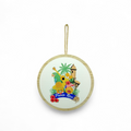 Puerto Rico Souvenir - Round Hanging Wooden Plaque (6.4")