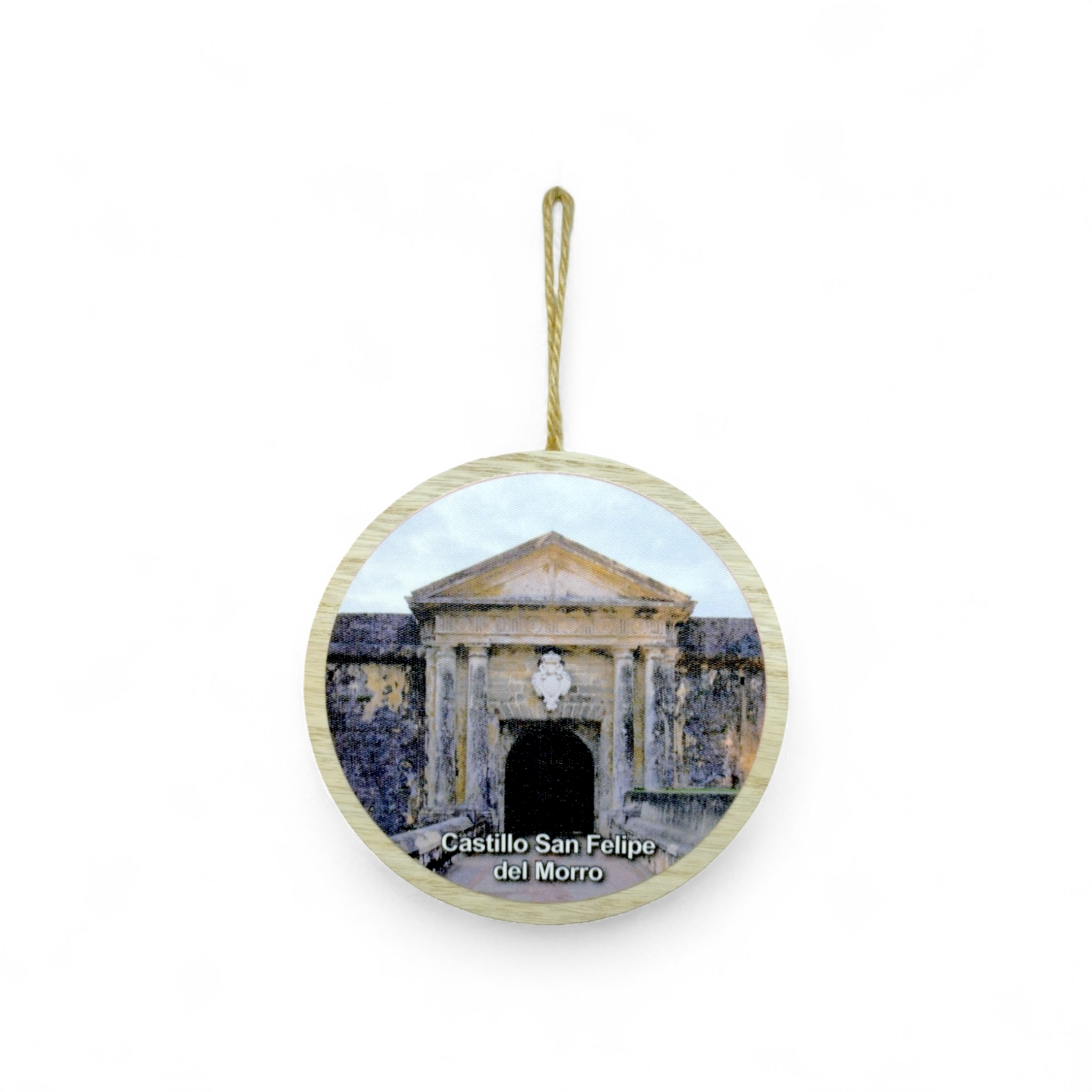 Souvenir de Puerto Rico - Placa de Madera Colgante Redonda (6.4")