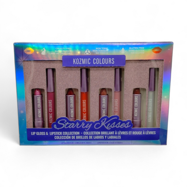 Kozmic Colours - Lip Gloss & Lipstick Collection (8pcs)