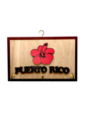 Souvenir de Puerto Rico- Placa de Madera para Llaves