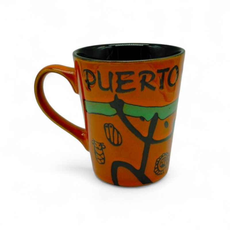 Puerto Rico Souvenirs - Ceramic Mug Taino Symbols "Puerto Rico"