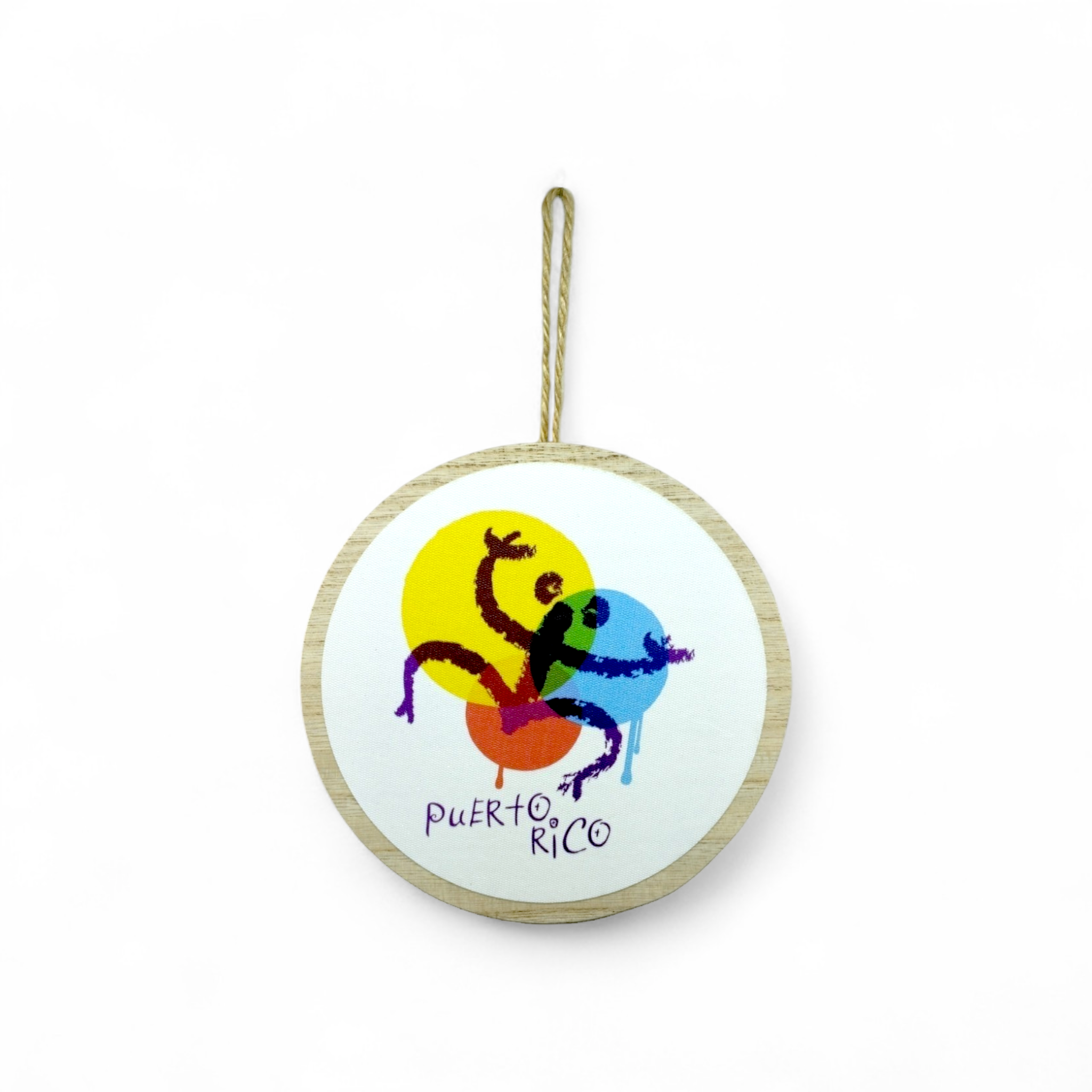Souvenir de Puerto Rico - Placa de Madera Colgante Redonda (6.4")