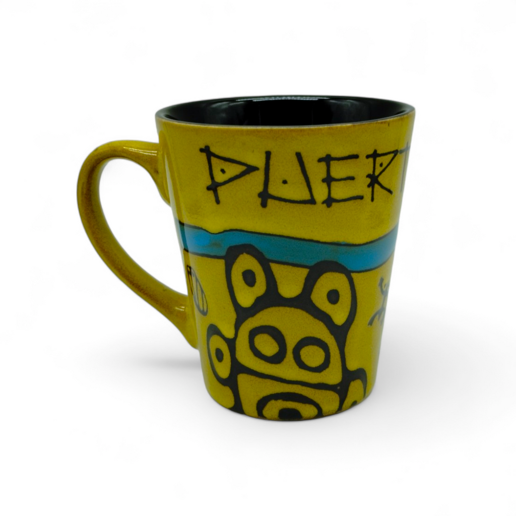 Puerto Rico Souvenirs - Ceramic Mug Taino Symbols "Puerto Rico"