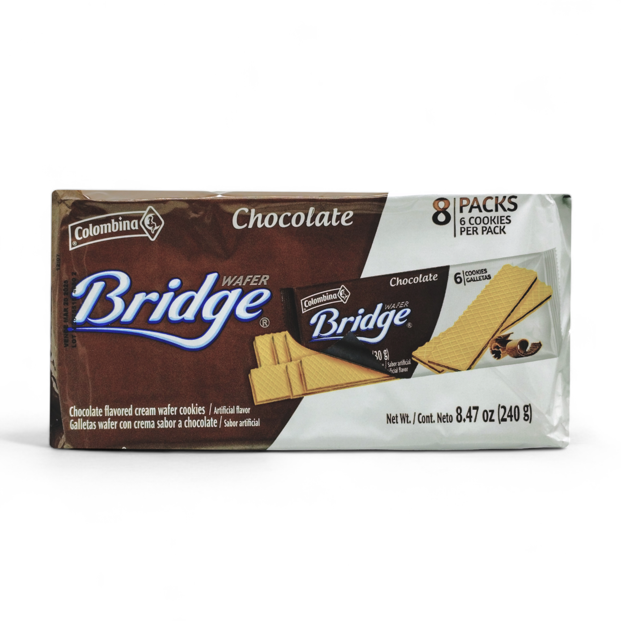 Colombina - Bridge Wafers / 8 packs (Variety of Flavors)