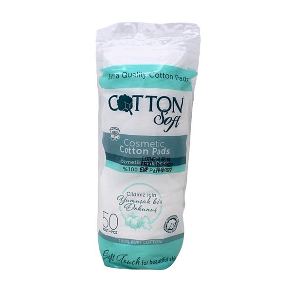 Cotton Soft - Almohadillas cosméticas de algodón cuadradas (50pcs)