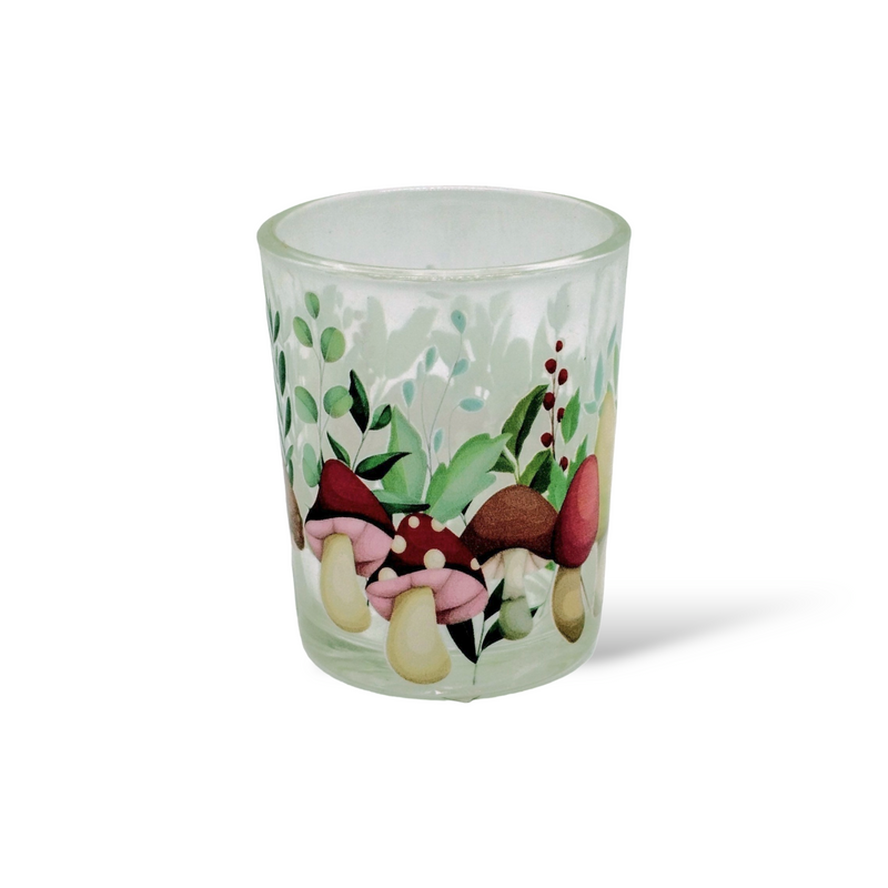 Portavelas de Cristal Pequeños con diseños Florales (Variedad de Estilos)