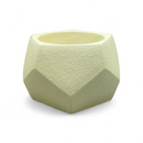 Floreros de Cemento Facetado (4.3" x 3.3") *NO ENVIOS POR CORREO*