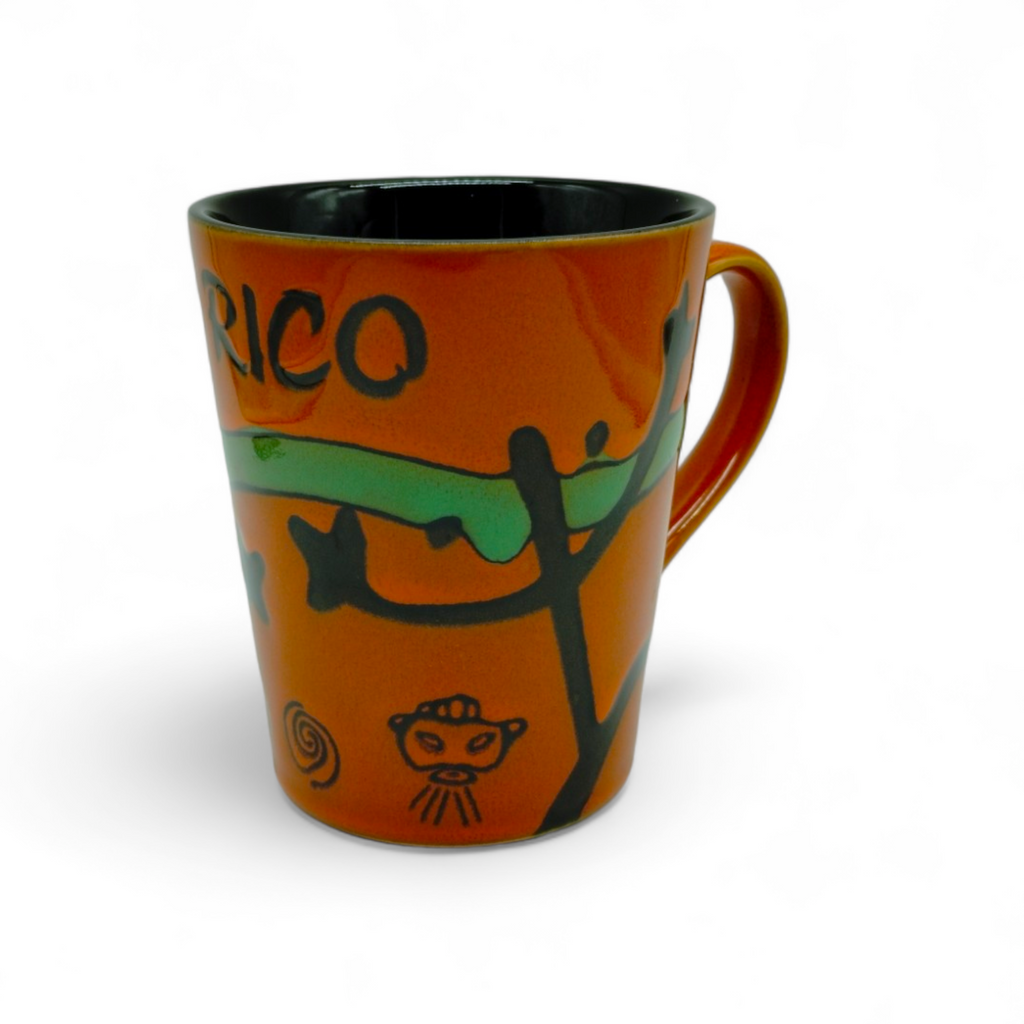 Puerto Rico Souvenirs - Ceramic Mug Taino Symbols "Puerto Rico"