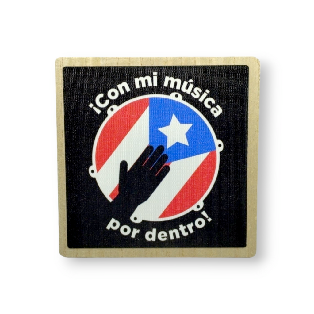 Souvenir de Puerto Rico - Placa de Madera cuadrada con stand (6.4")
