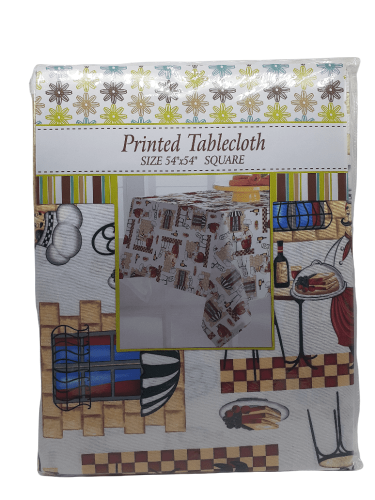 Printed Tablecloth / Square (54" x 54").