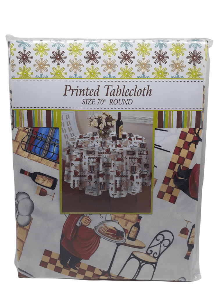 Printed Tablecloth / Round (70").