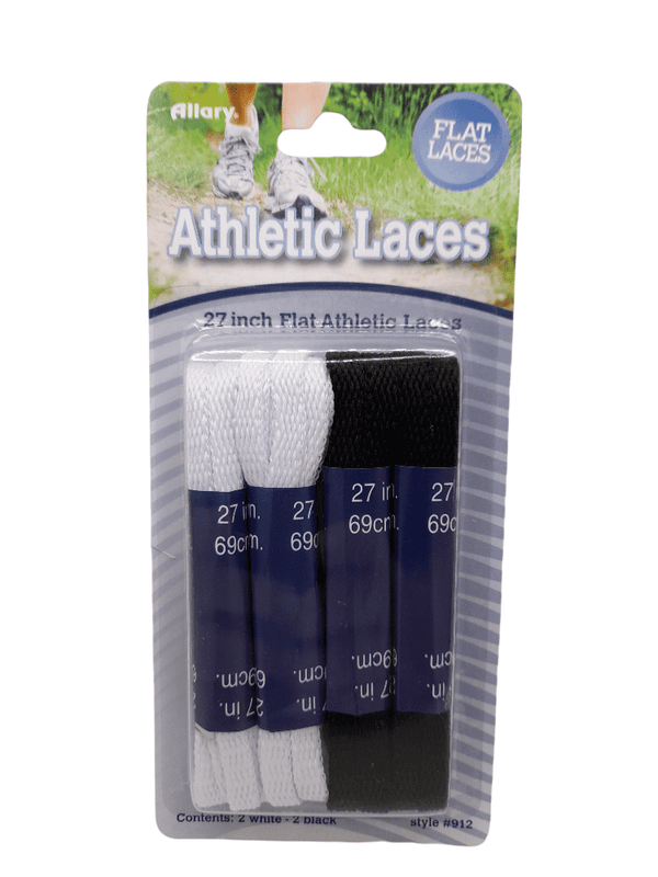 Athletic Laces / 2 Black - 2 White.
