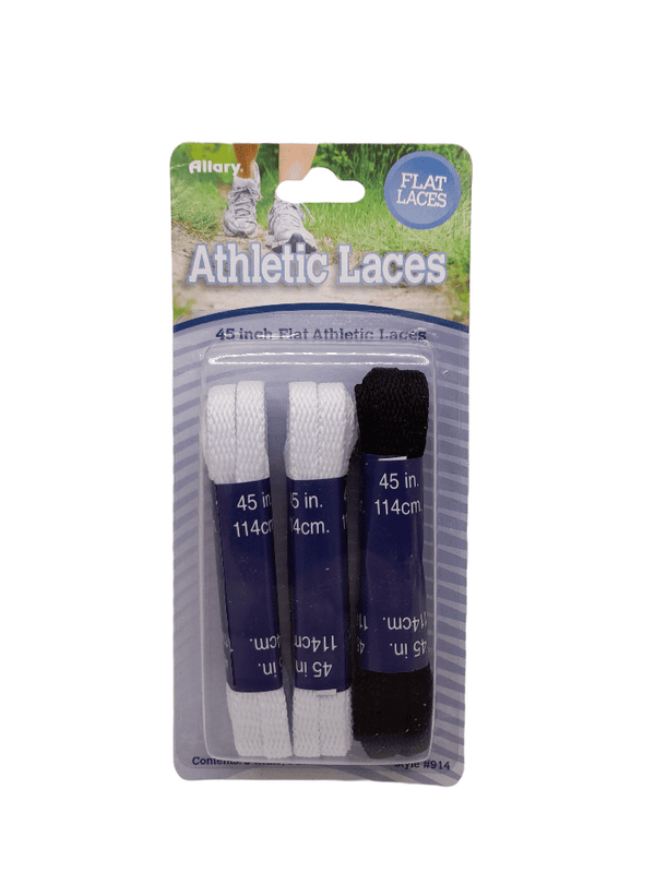 Athletic Laces / 2 White - 1 Black.
