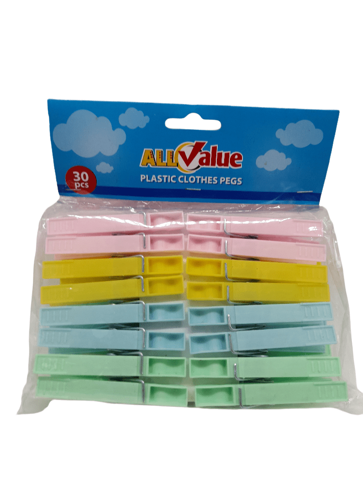 Plastic Clothes Pegs.