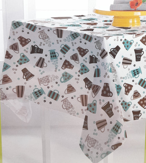 Printed Tablecloth - "Coffee Cup".