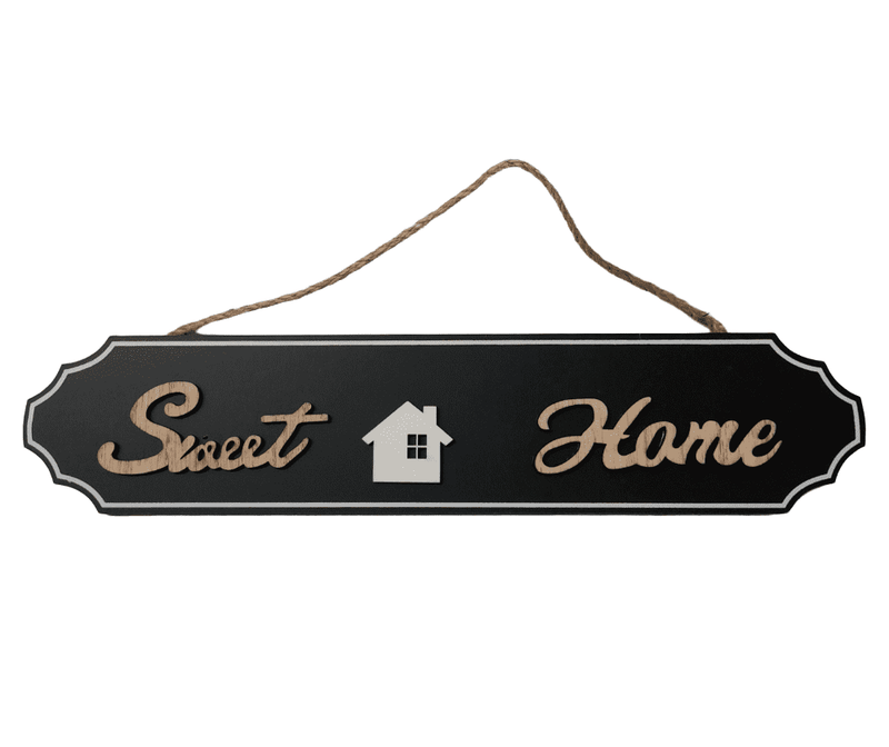 Placa Decorativa - "Sweet Home".