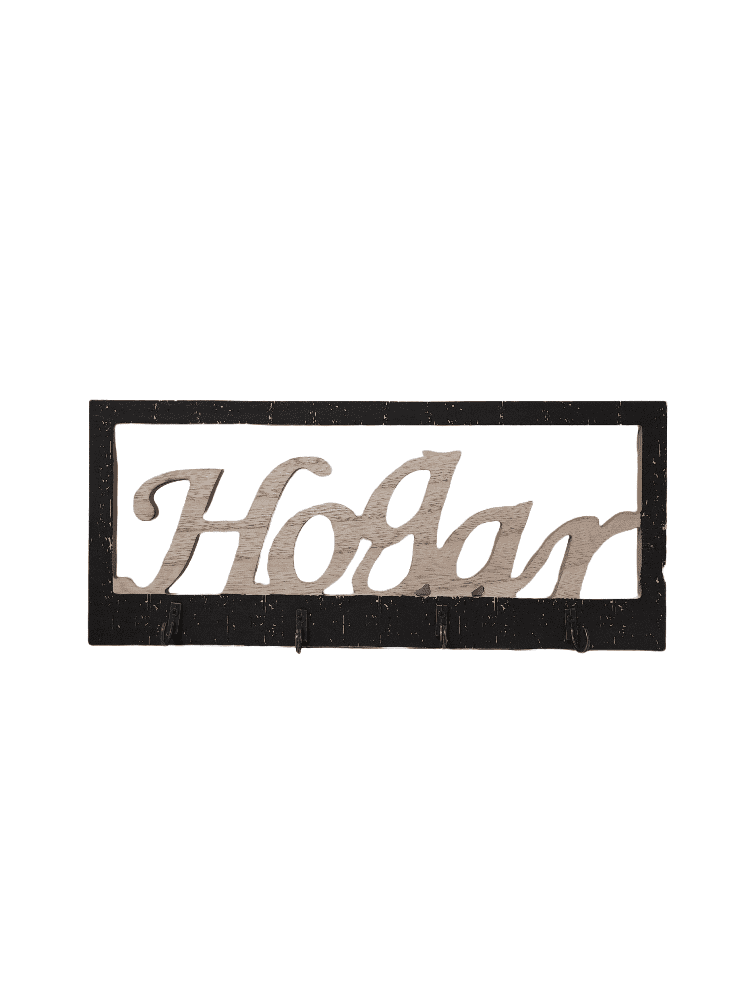 Placa Decorativa w/ Keyholder - "Hogar".