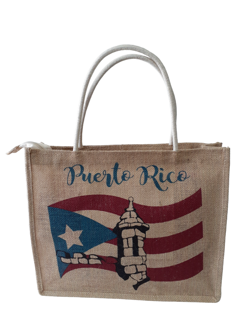 Souvenirs de Puerto Rico - Handbag with Rope Handle