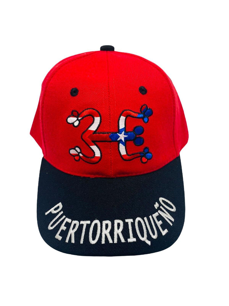 Souvenir de PR- Gorras ''Puertorriqueño'' y Coqui Taíno.