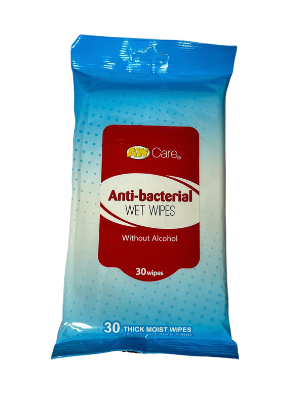 Anti-Bacterial Wet Wipes sin Alcohol (30pcs).