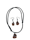 Set de Collar y Pantallas | Artesania en Cristal de Mar.