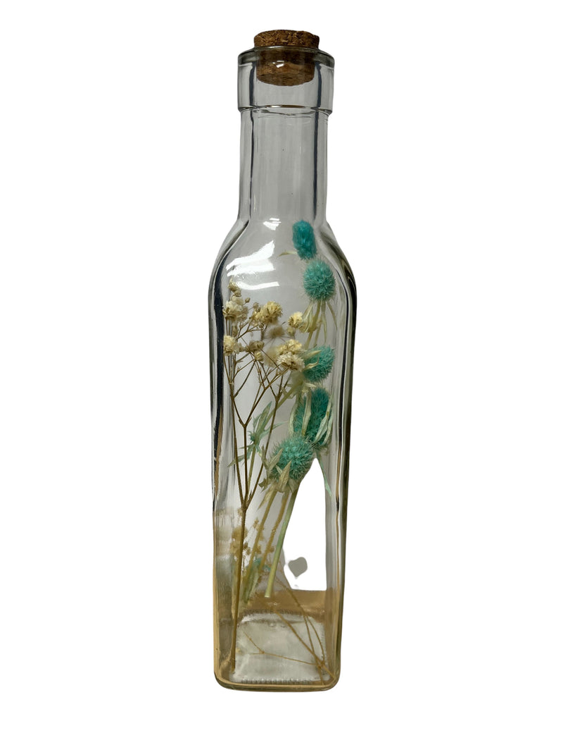 Botella Decorativa con Plantas 8.5".