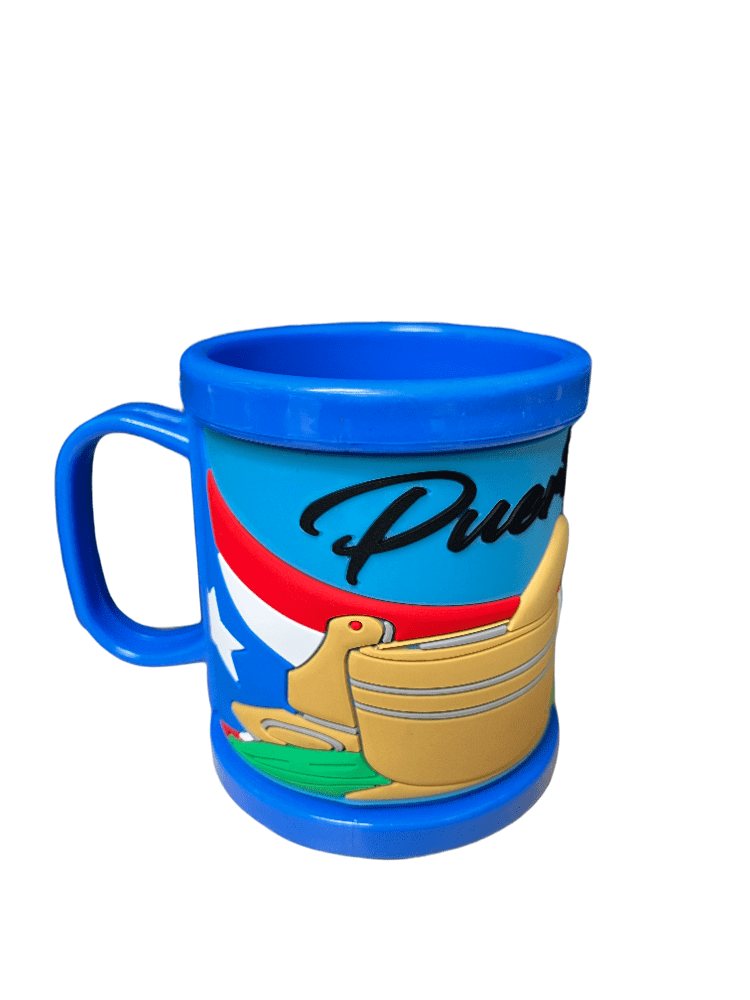 Taza de Cafe Plastica P.R. (Azul).