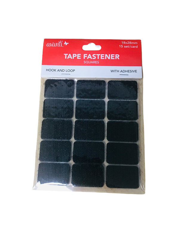 Tape Fastener Squares w/ Adhesive (15pcs).