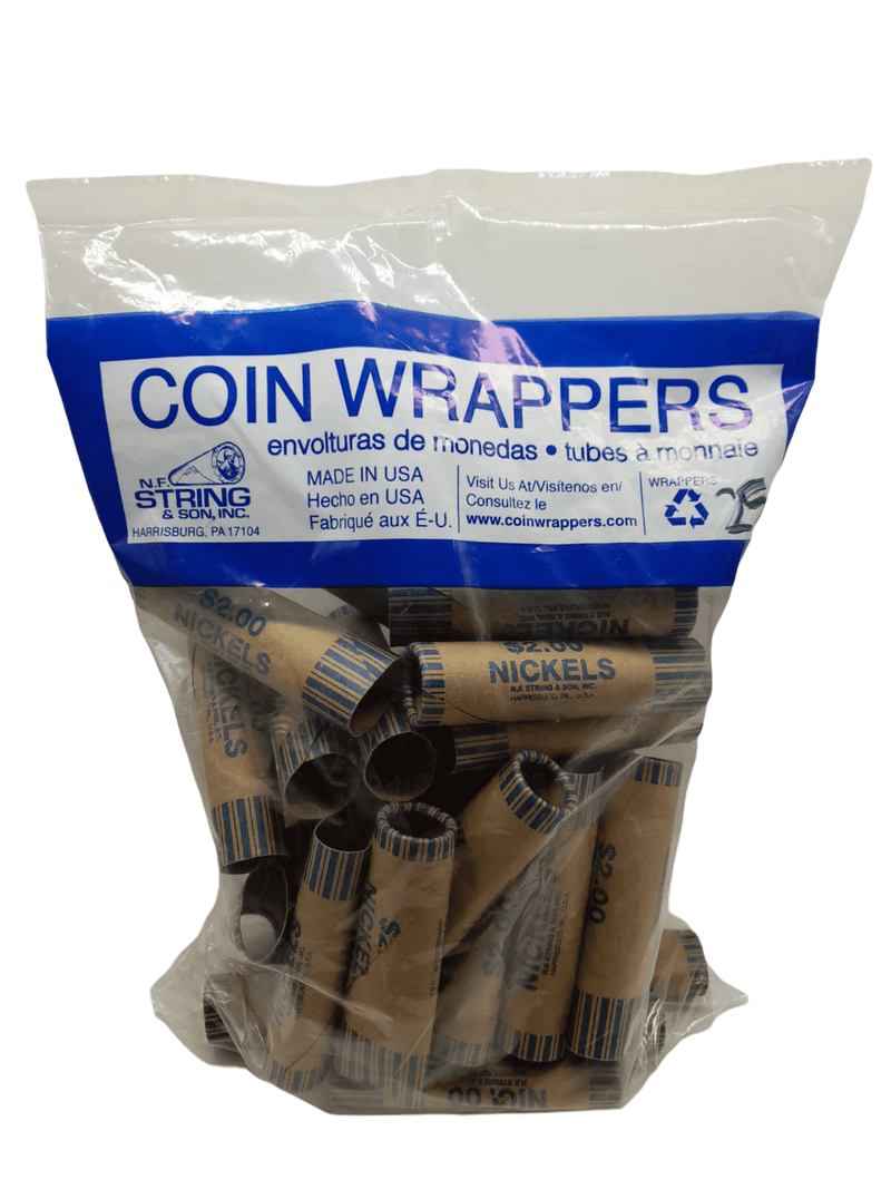 Coin Wrappers- $2.00 (Nickles).