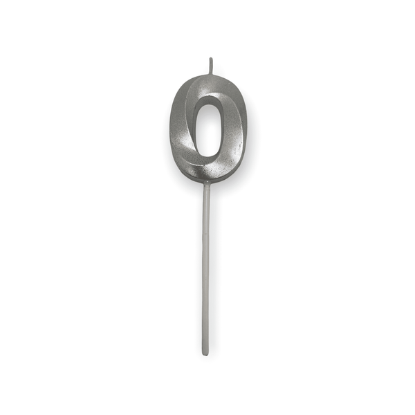 AW Party- Birthday Candle (Silver Numbers).