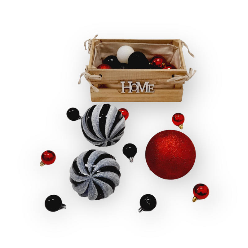 Bolas de Navidad 23pck / Estilo Negro.