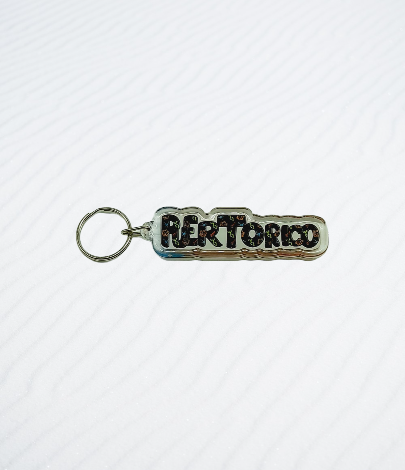 Souvenir de Puerto Rico | Llavero Plástico- ''Puerto Rico''.