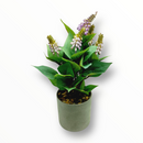 Planta Artificial con Tiesto Gris.