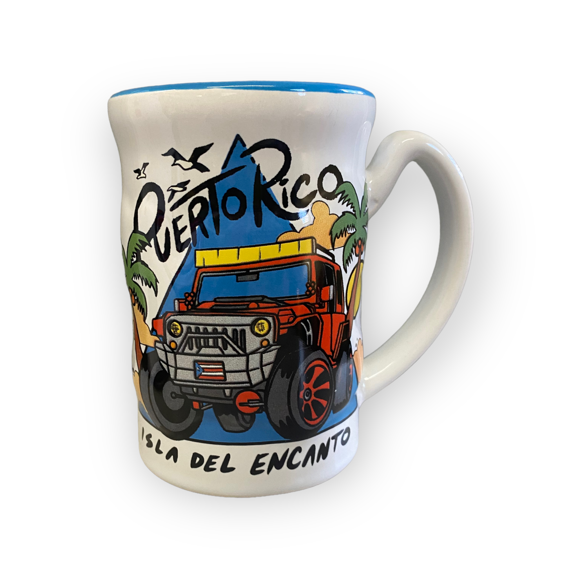 Souvenir de Puerto Rico - Taza Grande con Relieve.