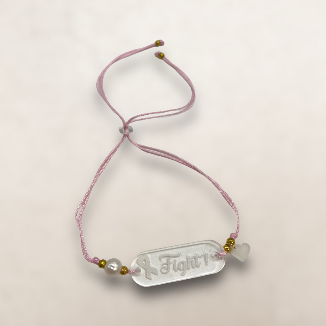 Artesanía en Madera - Pulseras ''Fight!'' (Lucha contra el Cáncer) *One Size*