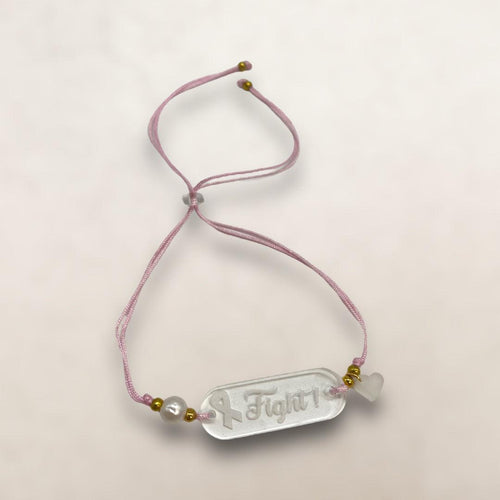 Artesanía en Madera - Pulseras ''Fight!'' (Lucha contra el Cáncer) *One Size*
