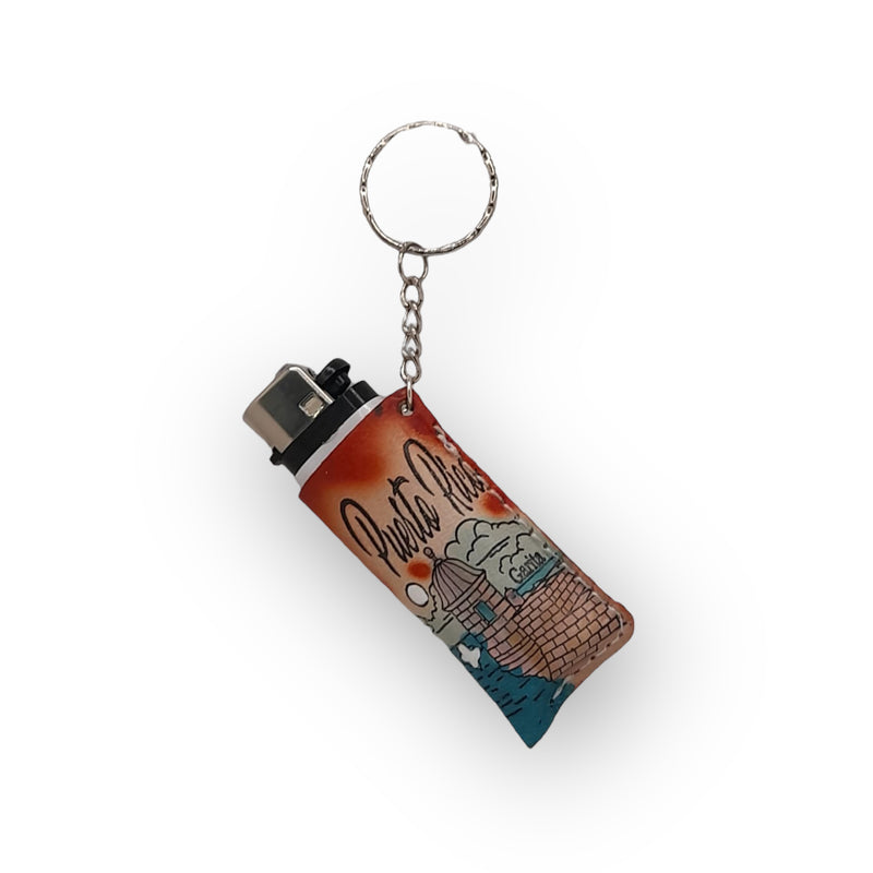 Souvenir de Puerto Rico - Lighters con Covers y Argolla para Llavero