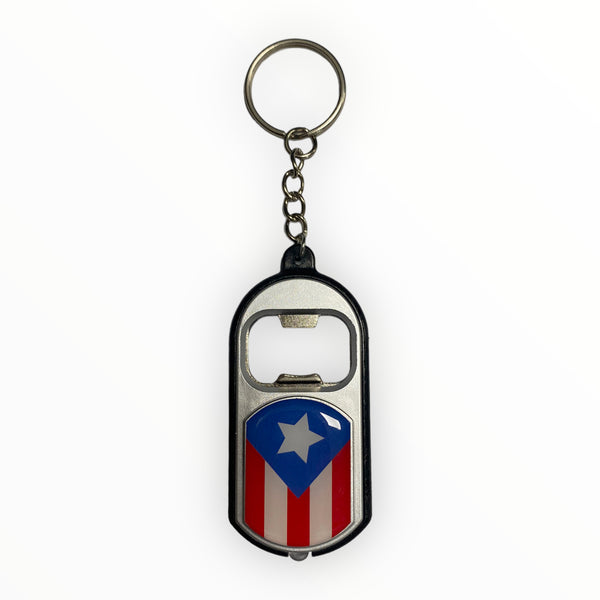 Souvenir de Puerto Rico - Llavero con Abrebotellas y Linterna