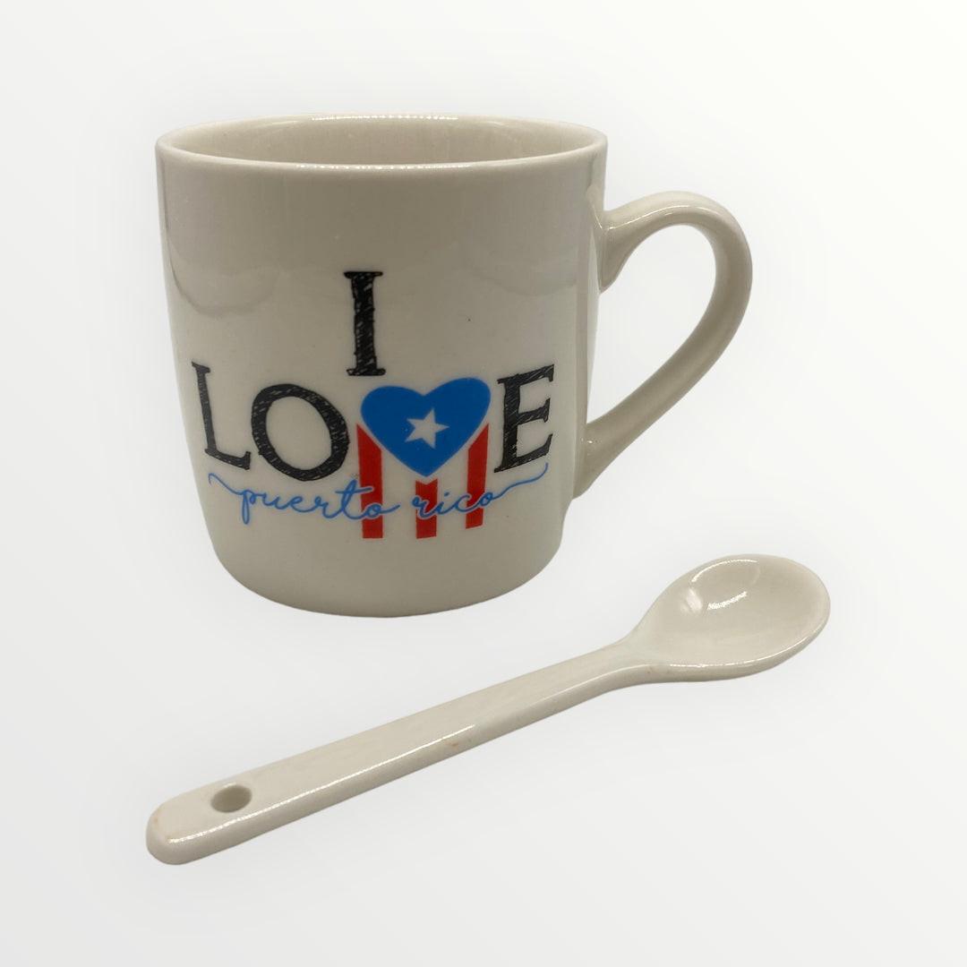 Souvenirs de Puerto Rico - Taza con Cuchara en Empaque
