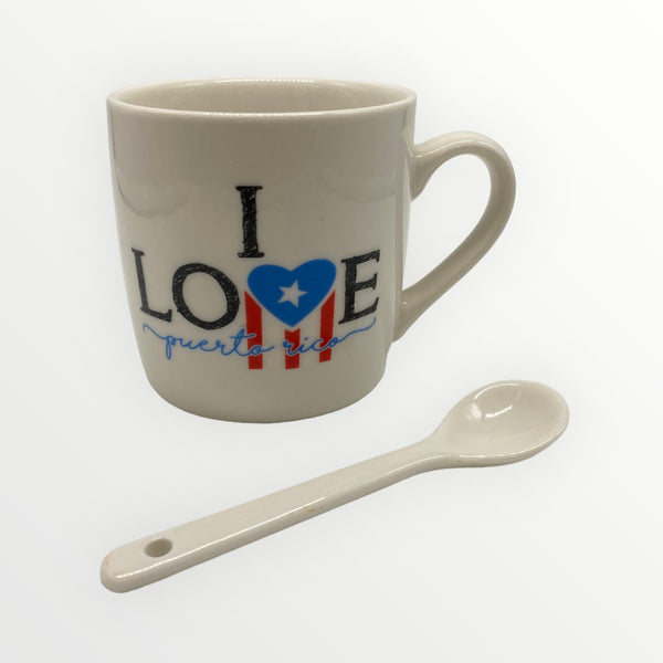 Souvenirs de Puerto Rico - Taza con Cuchara en Empaque