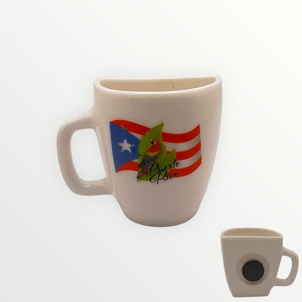 Souvenir de Puerto Rico - Mini Tazas con Imán para Decoración