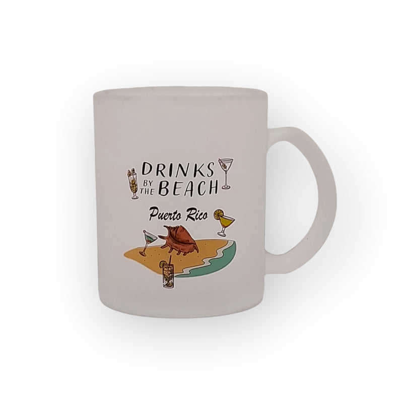 Souvenir from Puerto Rico - Frosted Glass Mugs